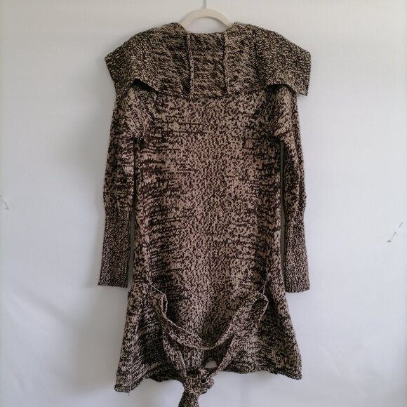 Gap Womens Brown Lamb Wool Cotton Drape Collar Knit Cardigan Sweater Size Large - Picture 4 of 7